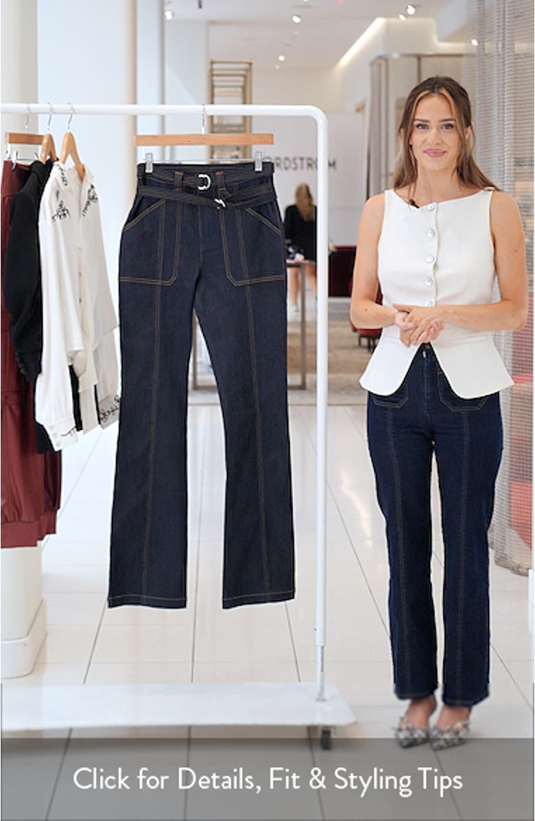 Kenji Topstitch Detail Bootcut Jeans, sales video thumbnail