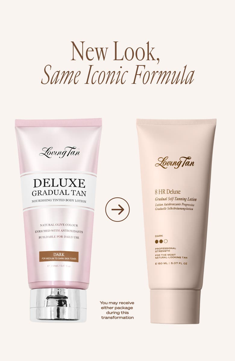 Loving Tan 8 HR Deluxe Gradual Self-Tanning Lotion, Alternate, color, Dark