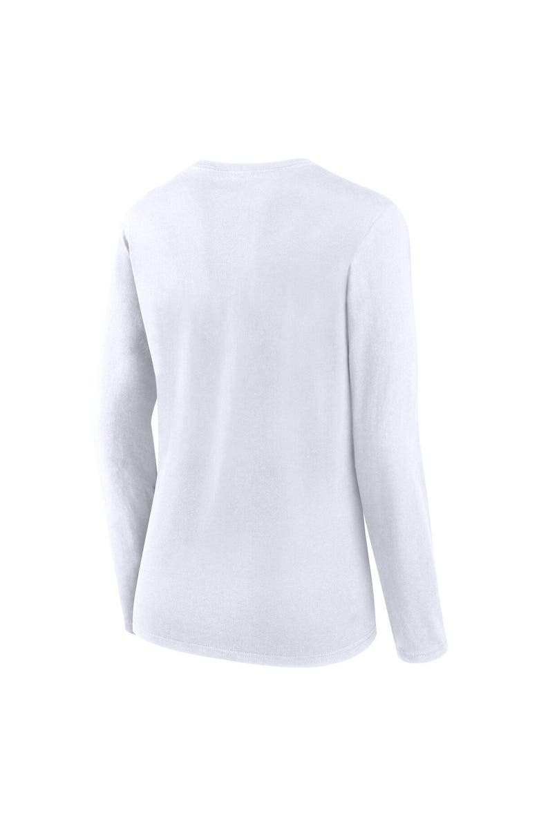 FANATICS Women's Fanatics Branded  White Chicago Cubs Lightweight Fitted Long Sleeve T-Shirt, Alternate, color, 