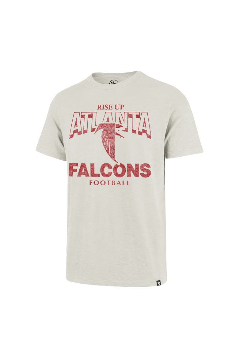 Men's '47  Natural Atlanta Falcons Head On Scrum Slub T-Shirt, Main, color, Natural