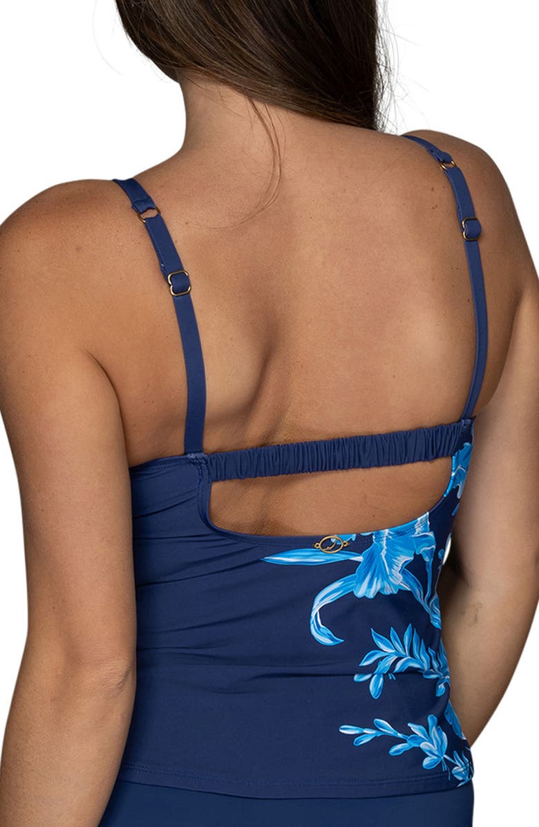 JANTZEN Lauren Tankini Bikini Top, Alternate, color, Pantheon Blue