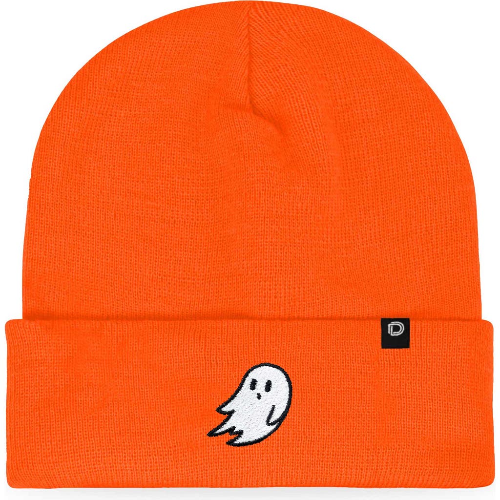 Dalix Ghost Beanie In Neon Orange