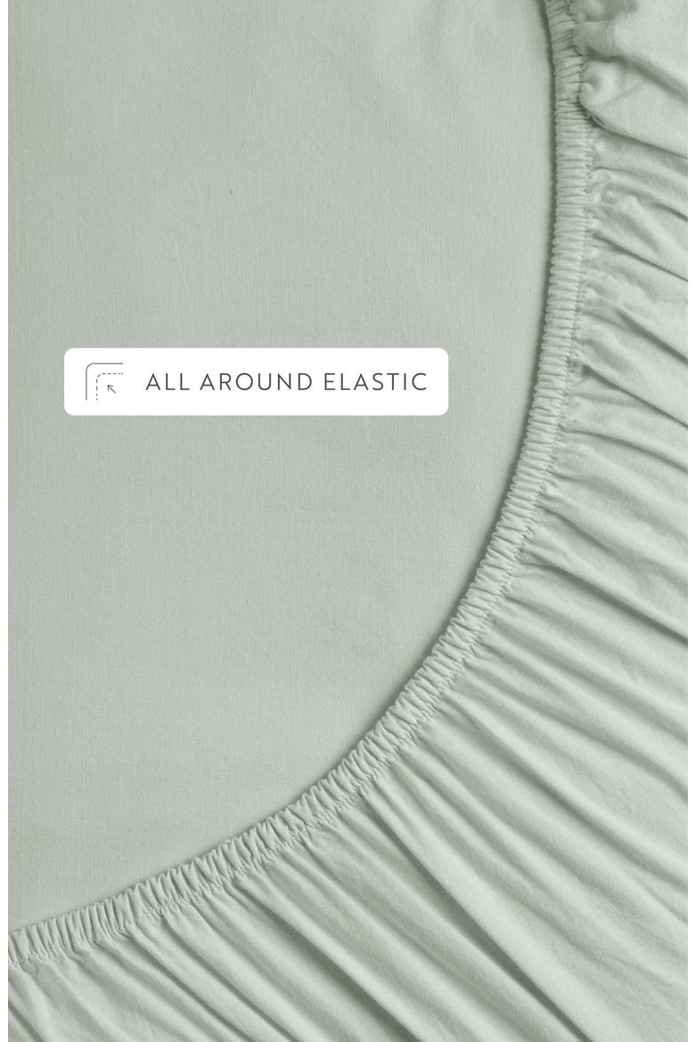 Solid Cotton Percale Sheet Set, Alternate, color, GHAZE