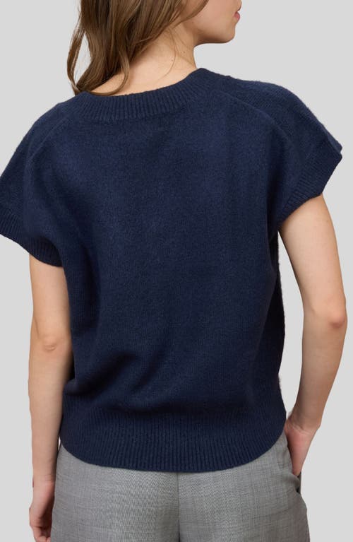 Blu Pepper V-neck Sweater Vest In Blue