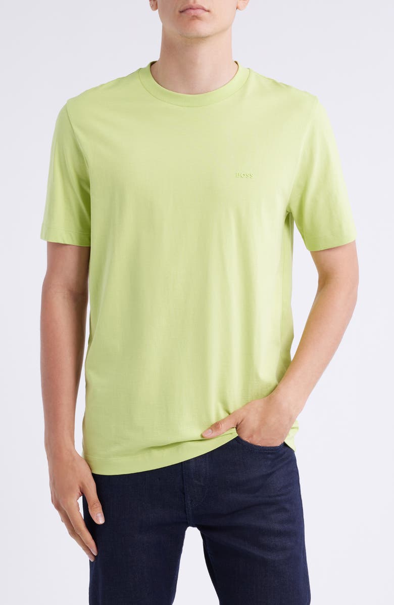 BOSS Thompson Solid T-Shirt, Main, color, Light Green