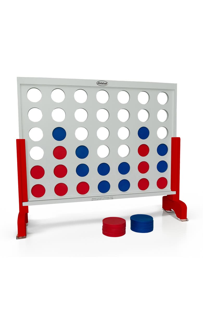 Bolaball Giant 4Inarow White 32X24", Outdoor Wooden Game, Kids & Adults, Main, color, Multicolored