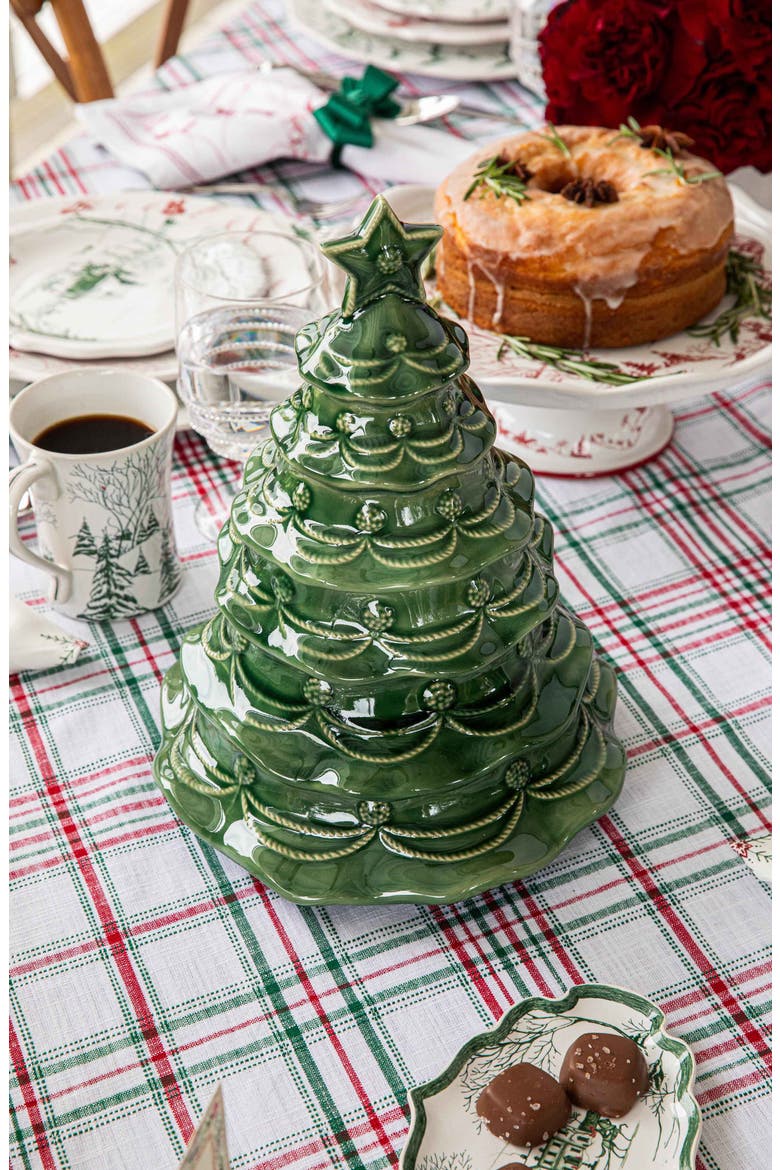 Berry & Thread Christmas Tree Cookie Jar, Alternate, color, BASIL