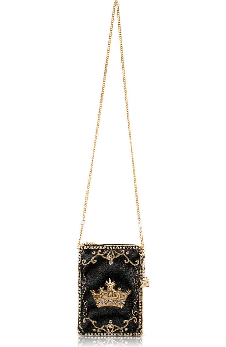 Mary Frances Accessories Royalty Mini Handbag, Alternate, color, Black