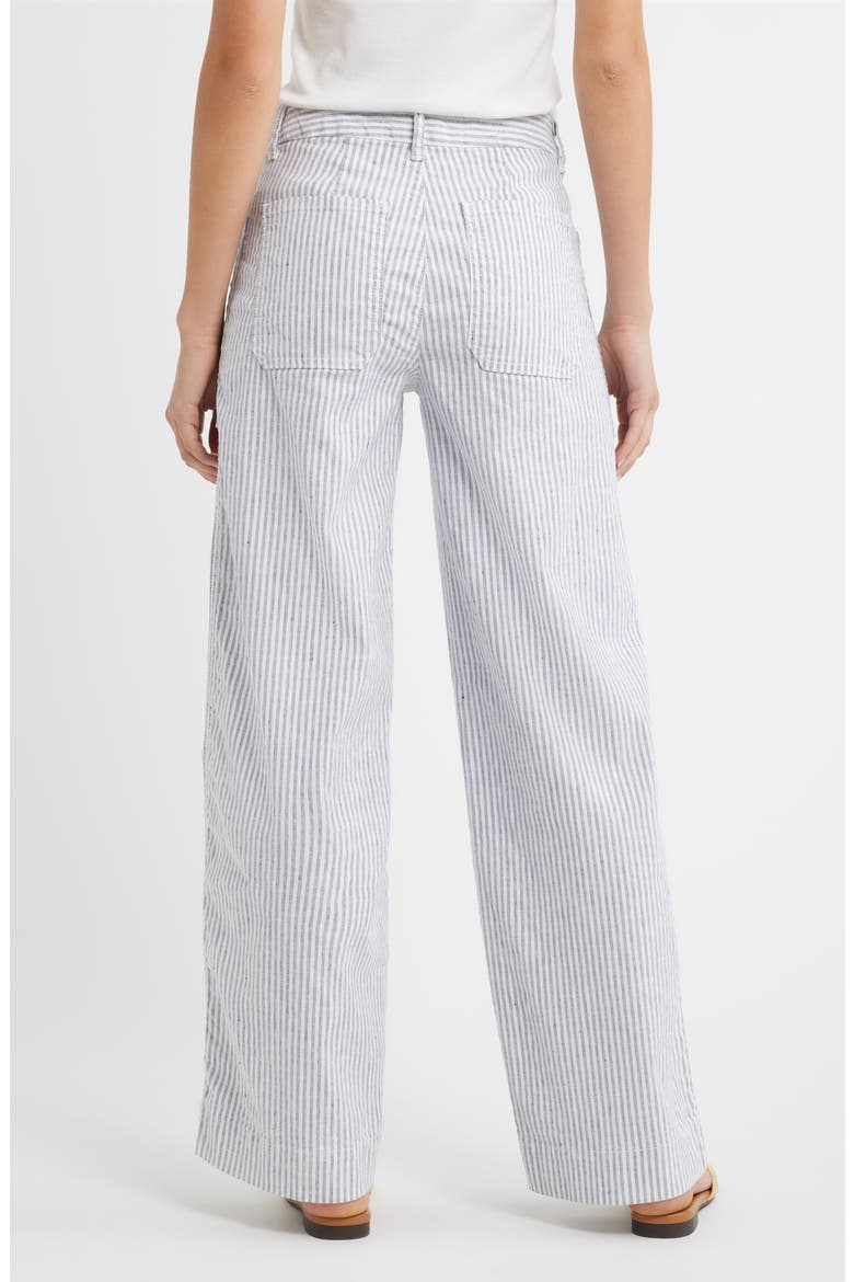 Limerick Stripe Wide Leg Pants, Alternate, color, NAVY WHITE STRIPE