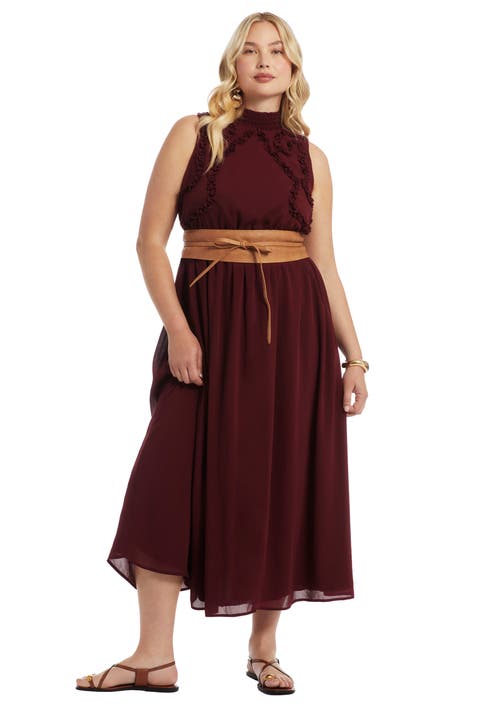 Ruffle Detail Maxi Dress (plus)