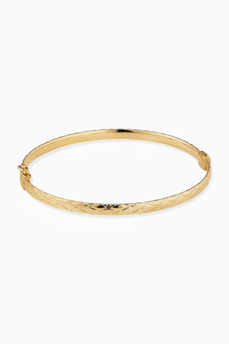 14K Yellow Gold Diamondback Bangle, Alternate, color, Yellow Gold