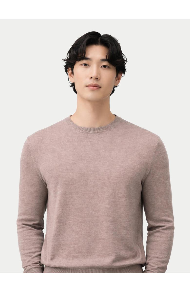 Gobi Cashmere Cashmere Silk C-Neck Sweater, Alternate, color, Timber Wolf