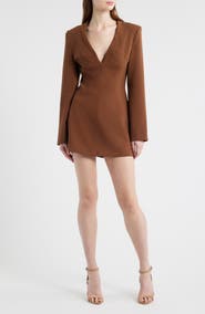 Black Halo Kenna Long Sleeve Minidress