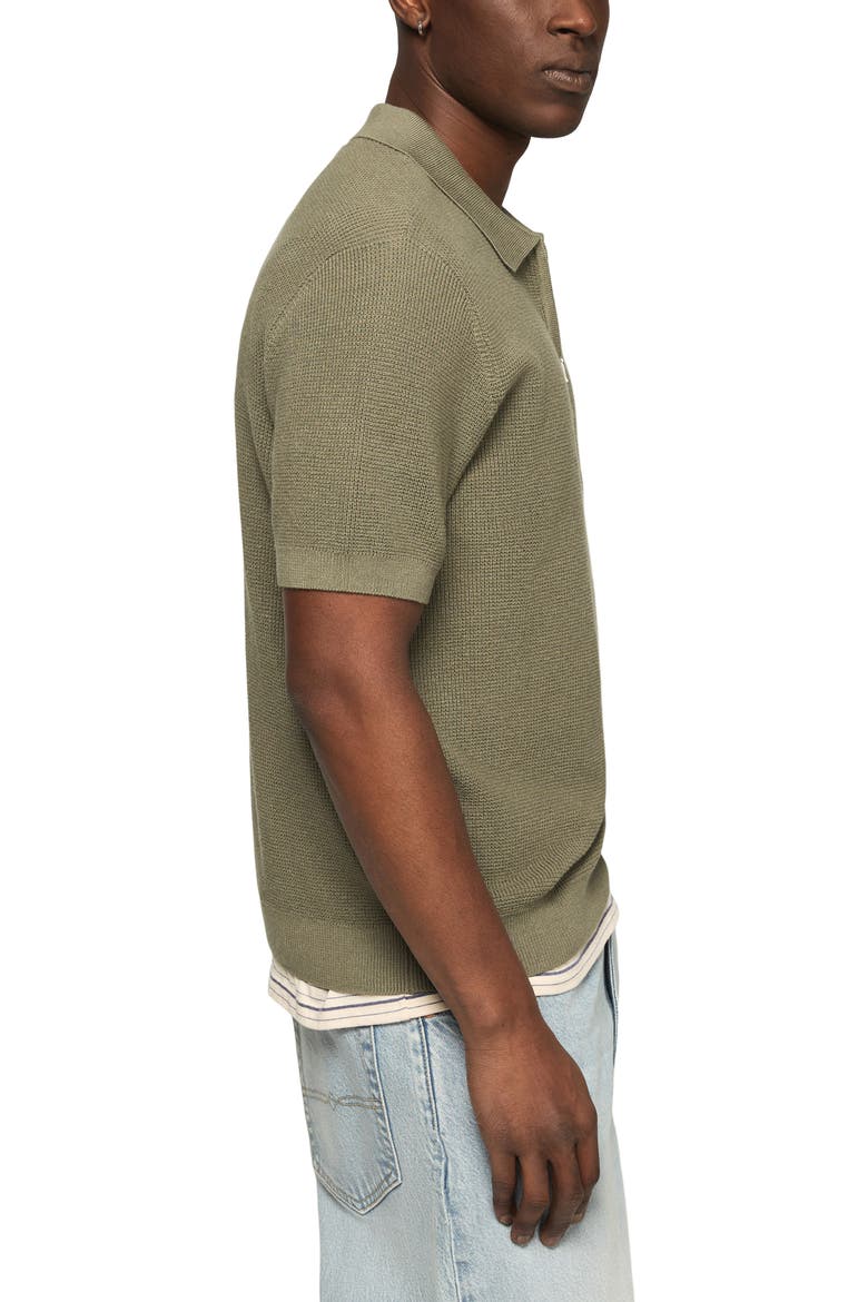 Quarter Zip Polo Sweater, Alternate, color, SEA SPRAY