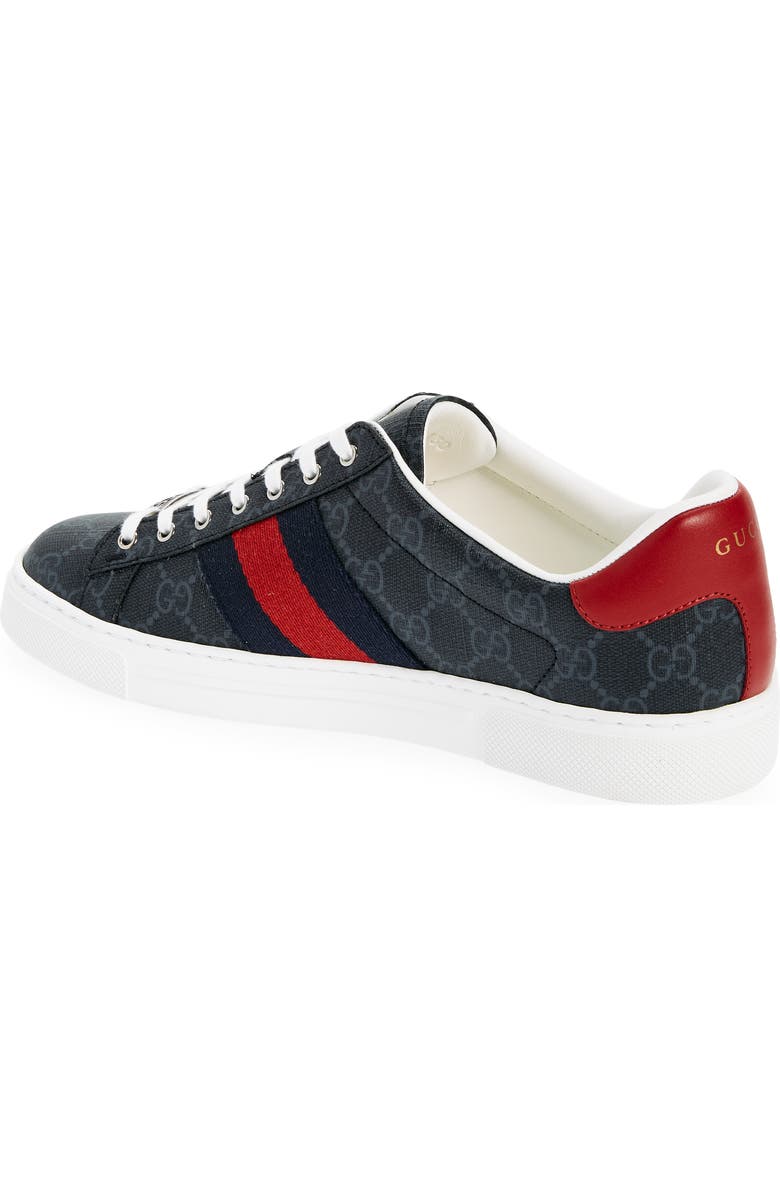Gucci Ace Sneaker, Alternate, color, Black/ Blue/ Red