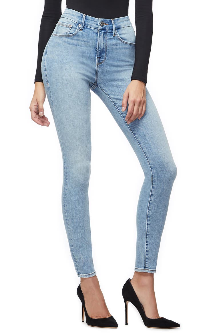 Good Legs Ripped High Waist Skinny Jeans, Alternate, color, BLUE221