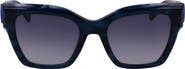 Longchamp Medallion 52mm Modified Rectangular Sunglasses