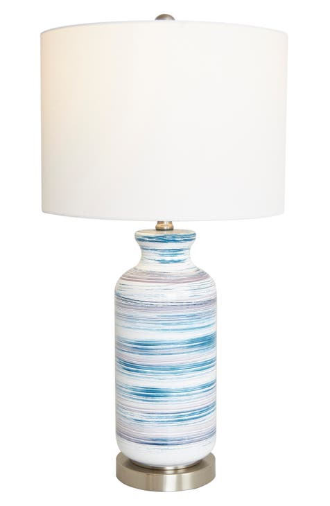 Blue Glass Table Lamp