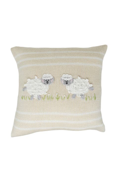10" Lamb Throw Pillow