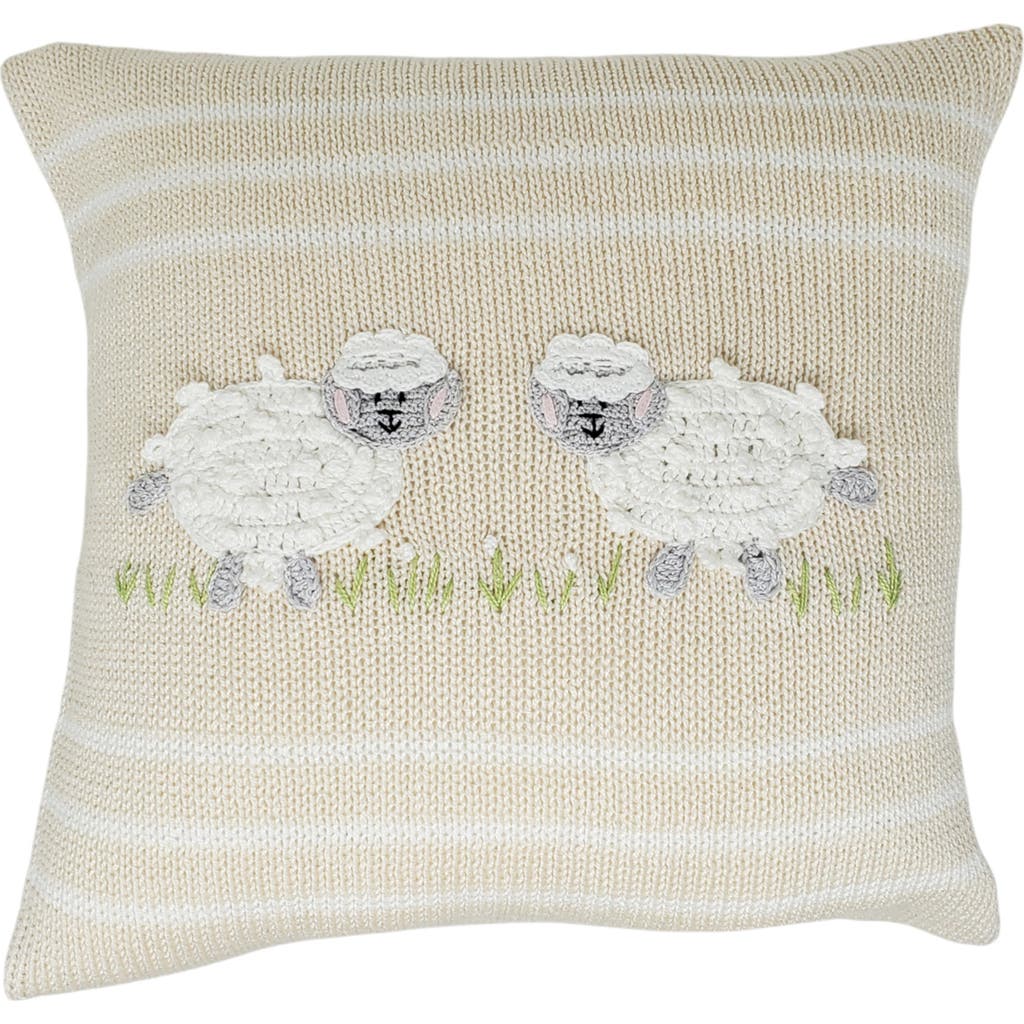 Melange Collection 10" Lamb Throw Pillow In Ivory