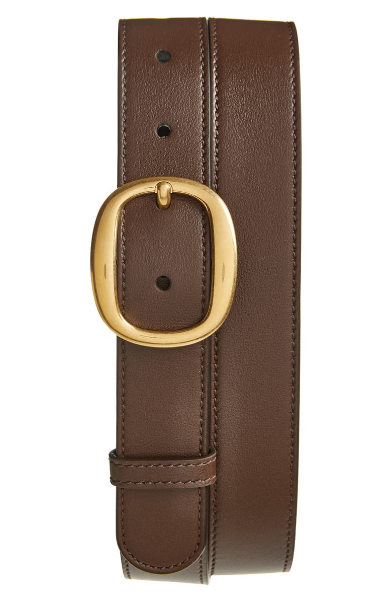 TOM FORD Leather Belt, Main, color, 1B053 Mocha