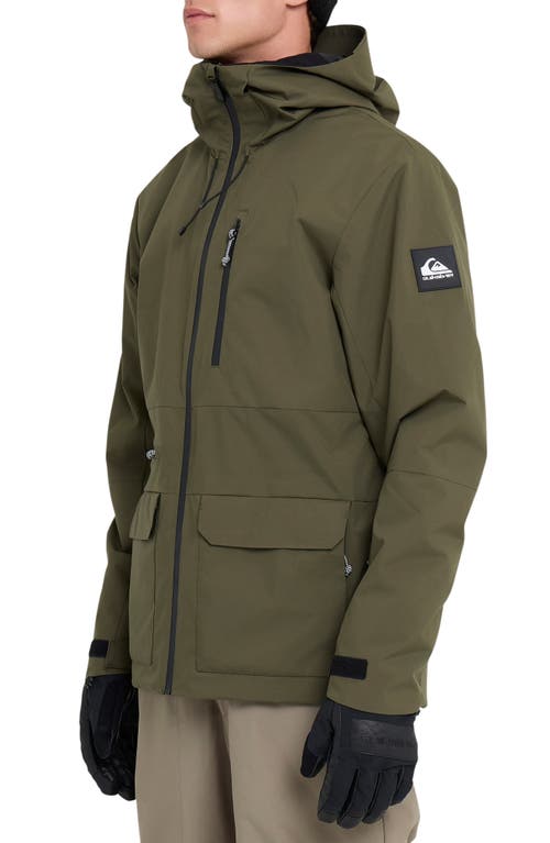 Quiksilver Quest Stretch Water Repellent Jacket In Green