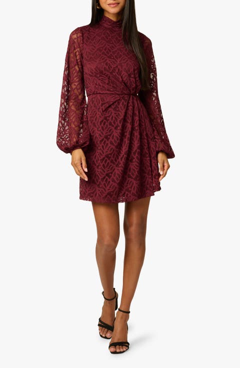 Long Sleeve Lace Minidress