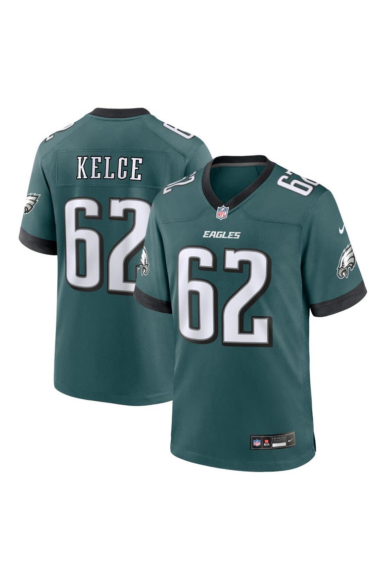 Men's Nike Jason Kelce Midnight Green Philadelphia Eagles Team Game Jersey, Main, color, Green
