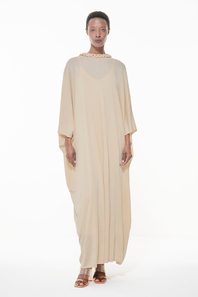 Knit Covered Chain Detail Kaftan, Main, color, Natural