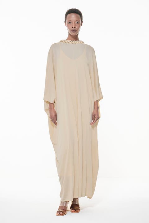 Knit Covered Chain Detail Kaftan