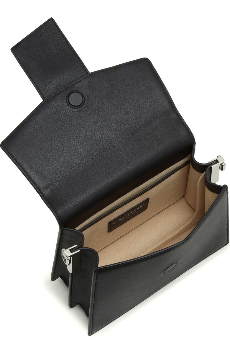 Strathberry Box Crescent Calfskin Leather Shoulder Bag, Alternate, color,