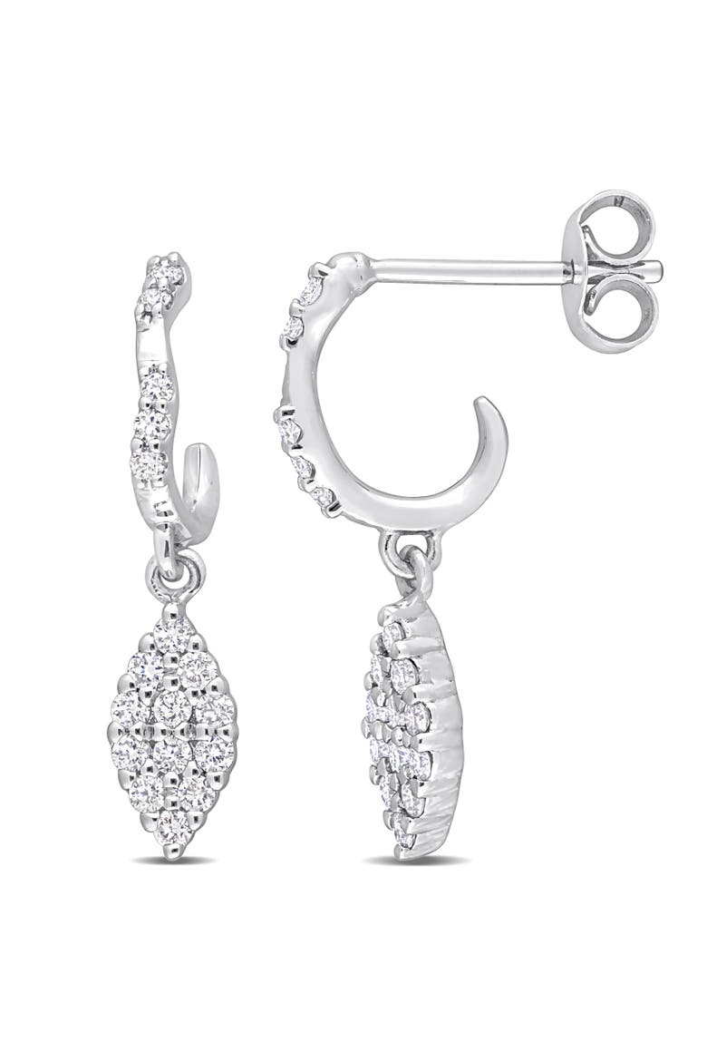 3/8 CTW Diamond Dangle Earrings 14k Gold, Main, color, 14k White Gold