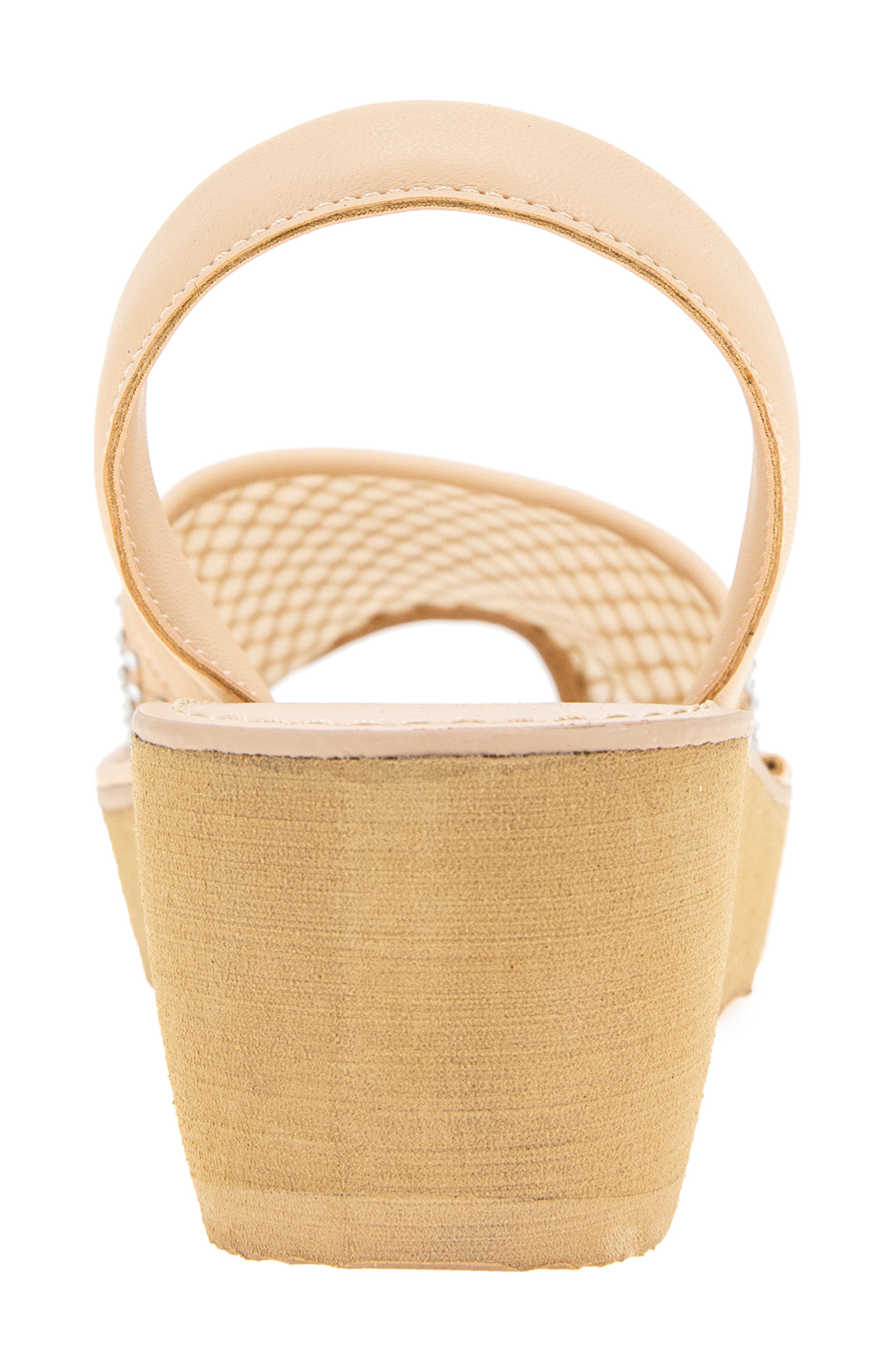 Slingback Sandal, Alternate, color, ALMOND CRYSTAL MESH
