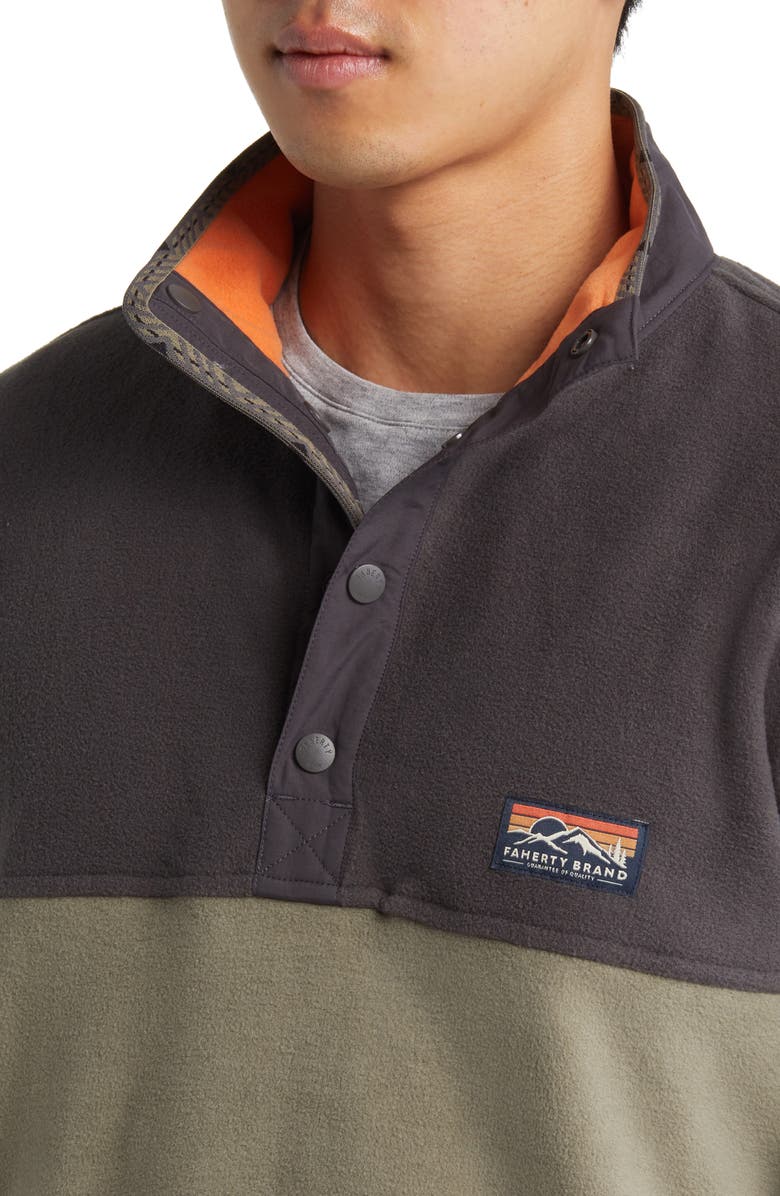 Faherty Low Pile Fleece Popover Jacket, Alternate, color, 