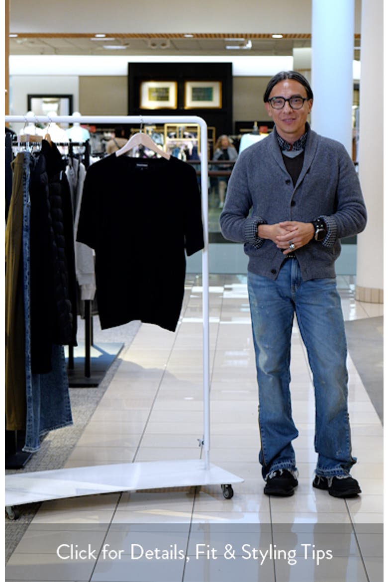 Short Sleeve Cotton & Cashmere Rib Sweater video