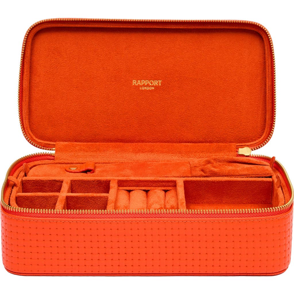 Rapport London Charlotte Jewelry Case In Orange