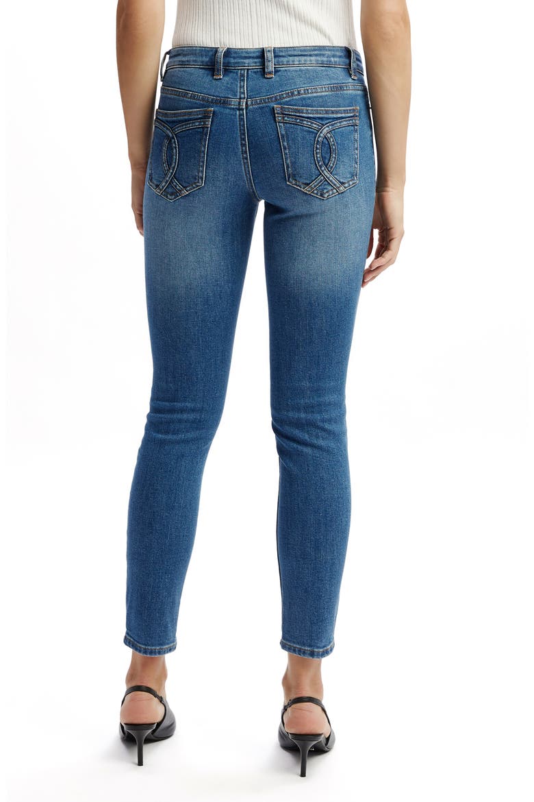 Kate Low Rise Ripped Skinny Jeans, Alternate, color, DARK DENIM