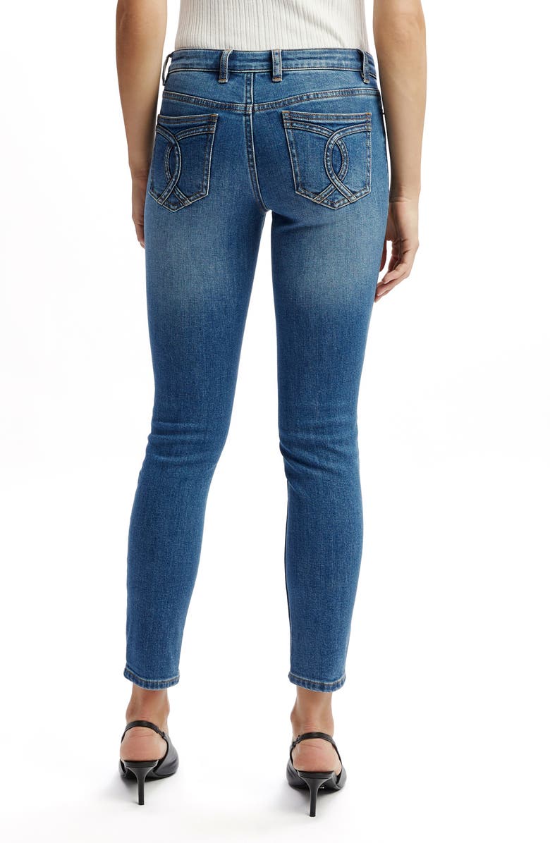 Bardot Kate Low Rise Ripped Skinny Jeans, Alternate, color, Dark Denim