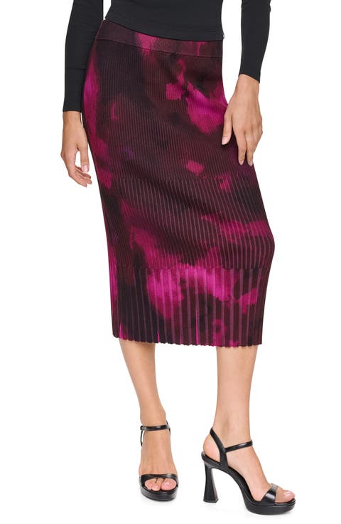 Mix Rib Midi Sweater Skirt