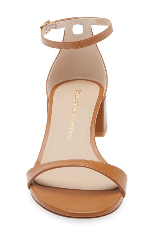 Stuart Weitzman Nudist Block Heel Sandal In Macchiato