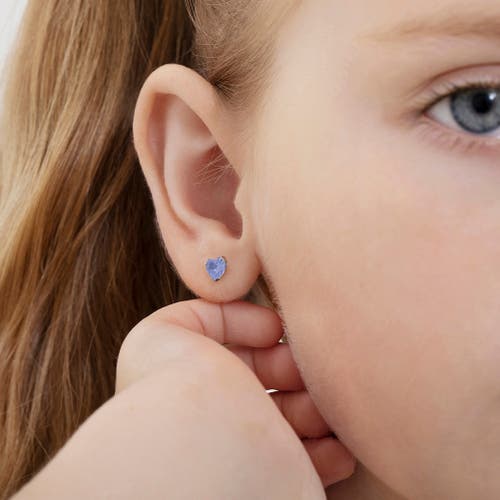 In Season Jewelry 14k Tiny Cubic Zirconia Heart Earrings In June