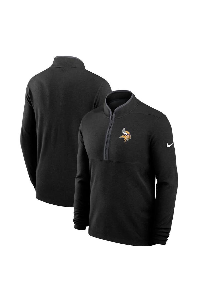 Men's Nike Black Minnesota Vikings Lightweight Victory Performance Half-Zip Pullover, Main, color, Black