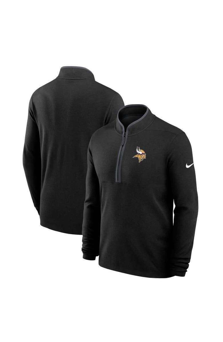 Nike Men's Nike Black Minnesota Vikings Lightweight Victory Performance Half-Zip Pullover, Main, color, Black