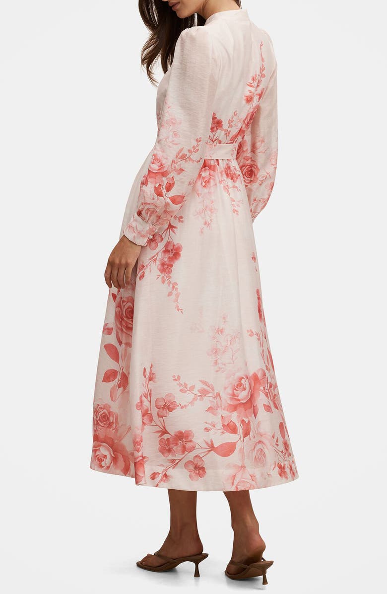 Ever New Rosalyn Floral Long Sleeve Belted Dress, Alternate, color, Rosina Floral