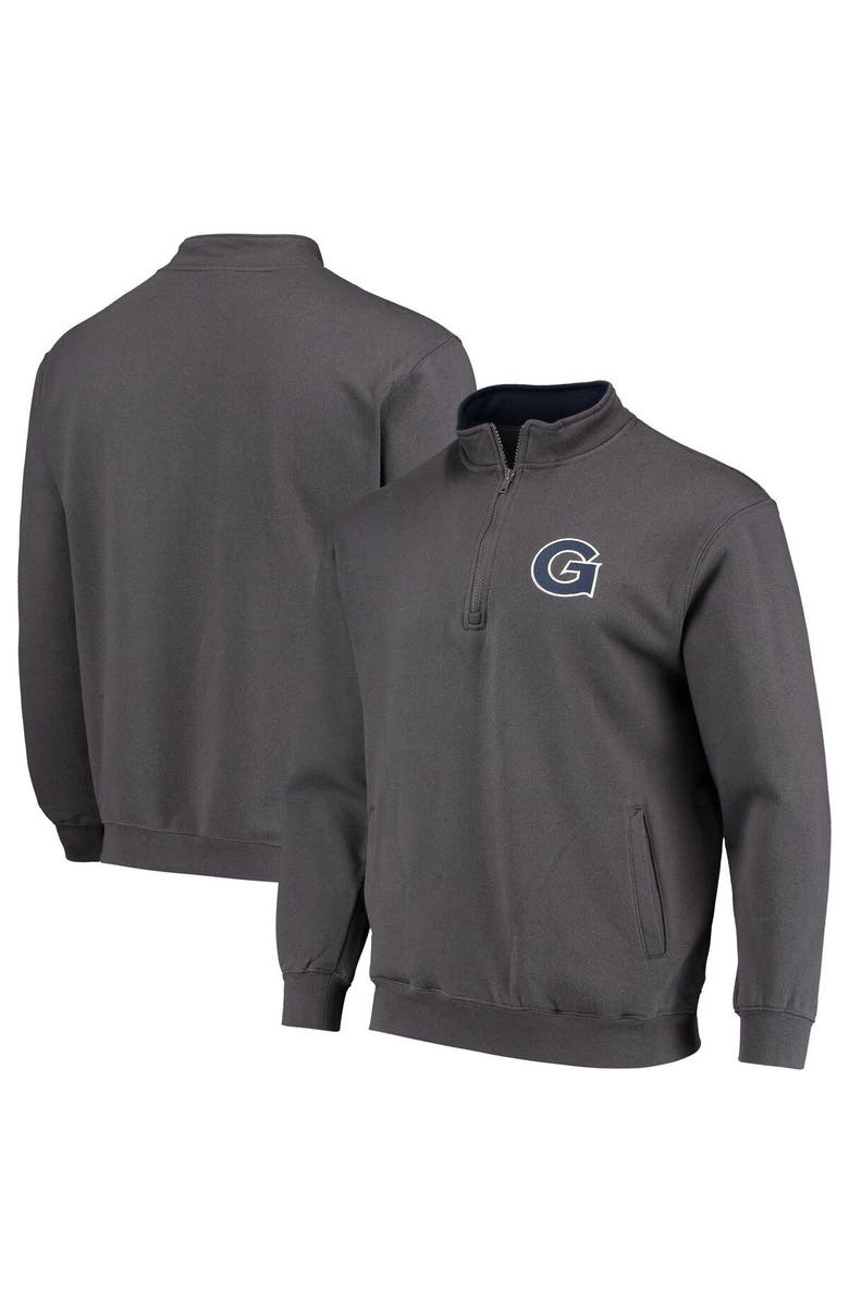 COLOSSEUM Men's Colosseum Charcoal Georgetown Hoyas Tortugas Logo Quarter-Zip Jacket, Main, color, 