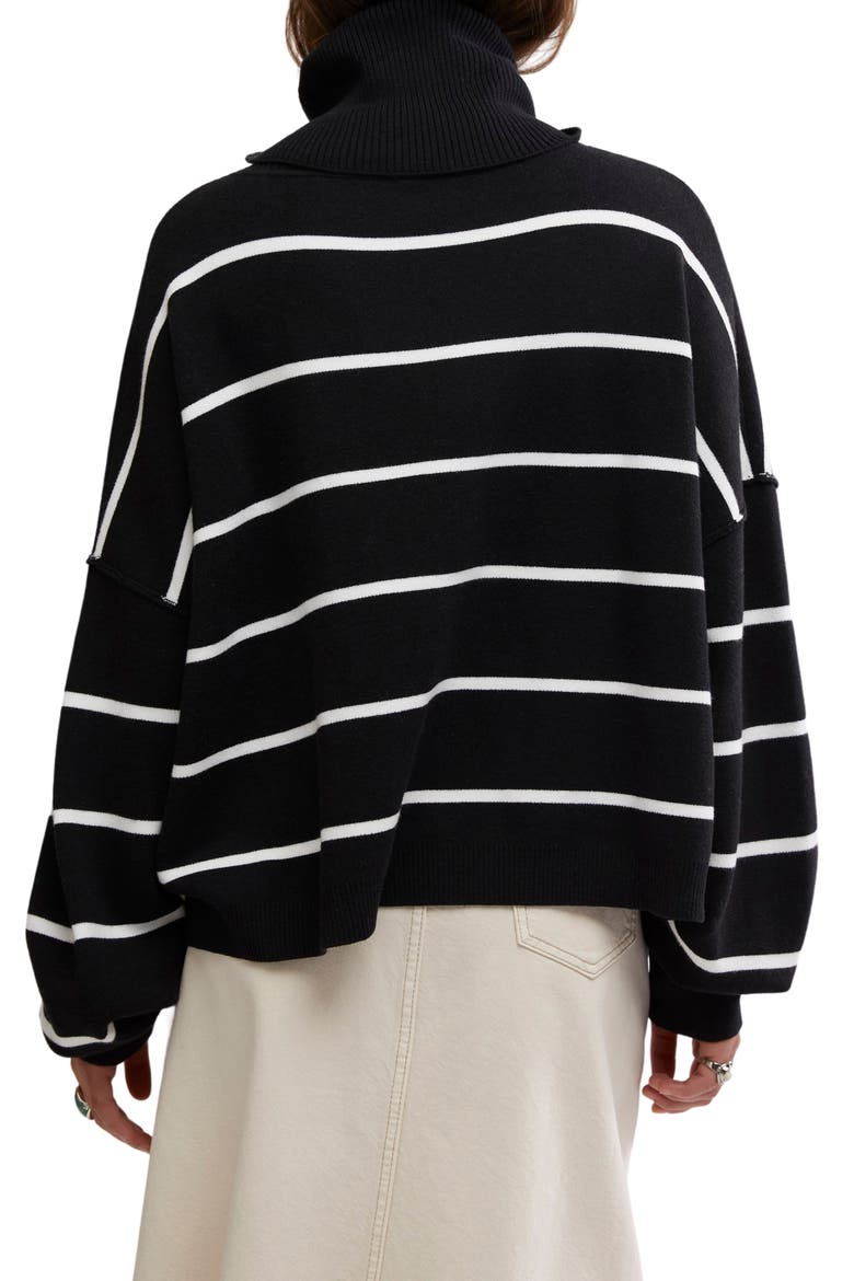 Paulie Stripe Turtleneck Sweater, Alternate, color, SMOKED PEARL COMBO