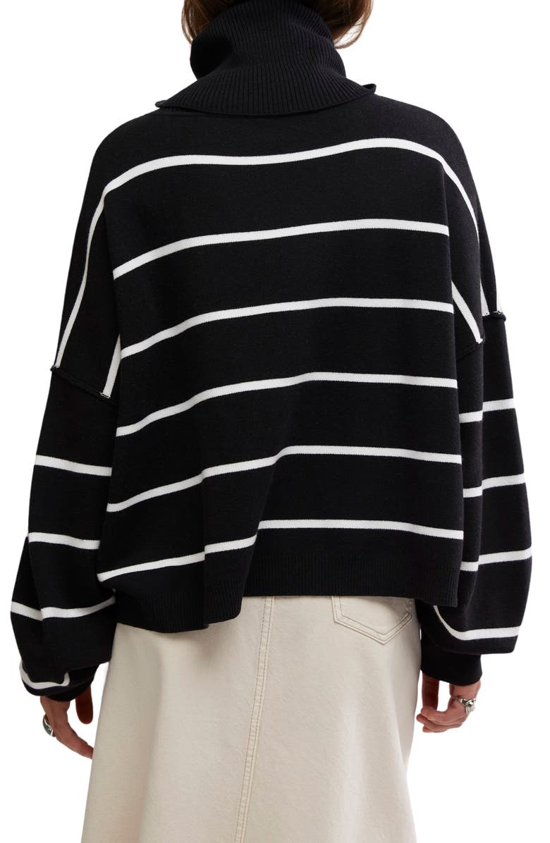 Free People Paulie Stripe Turtleneck Sweater, Alternate, color,