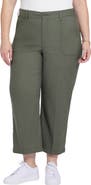NYDJ Utility Wide Leg Capri Linen Blend Pants