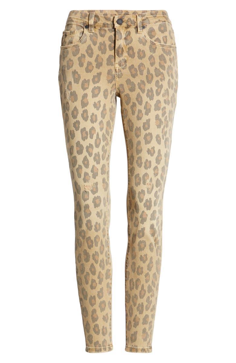 BLANKNYC Leopard Skinny Jeans, Alternate, color, 