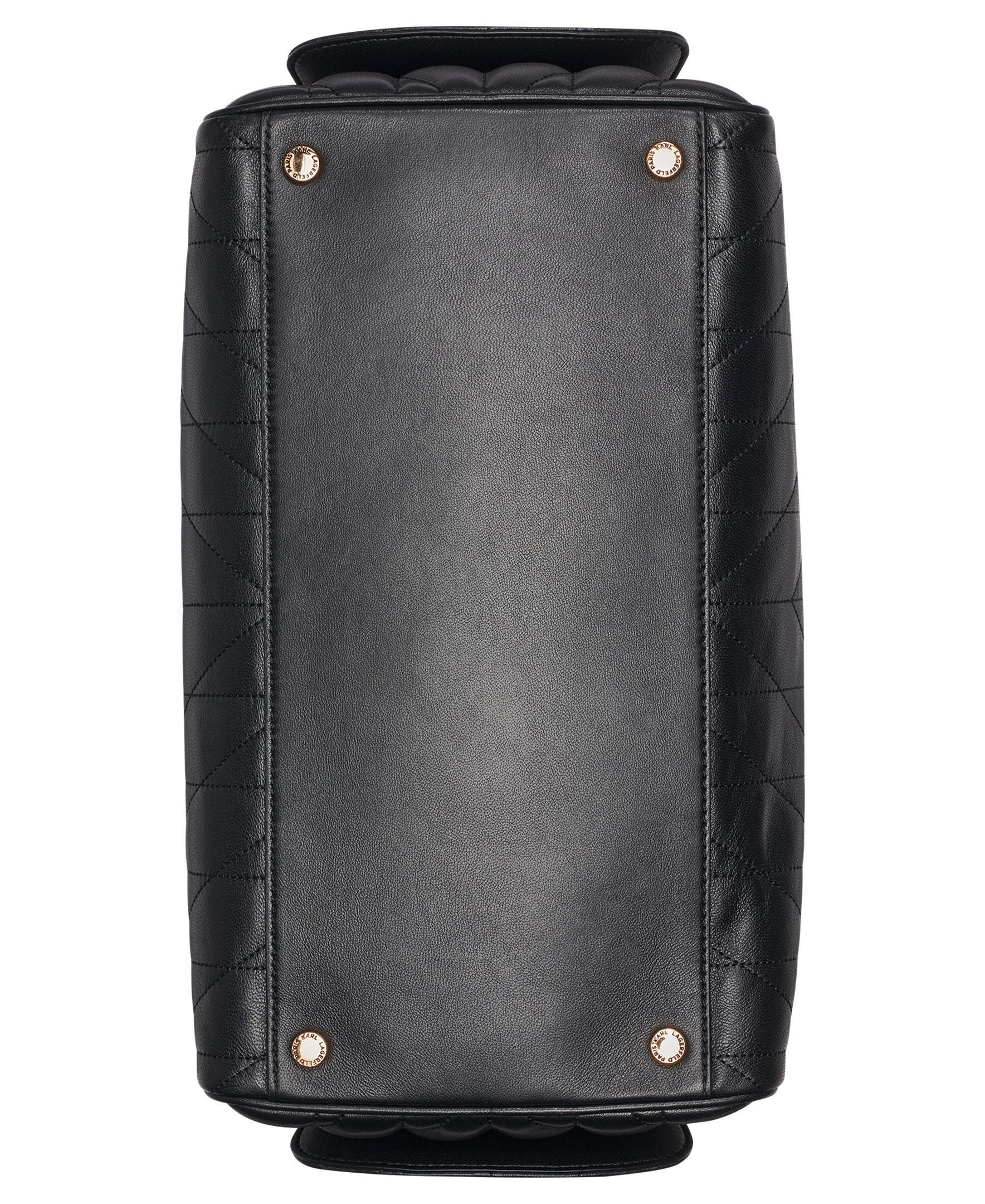 KARL LAGERFELD PARIS Lafayette Satchel, Alternate, color, Black/Gold